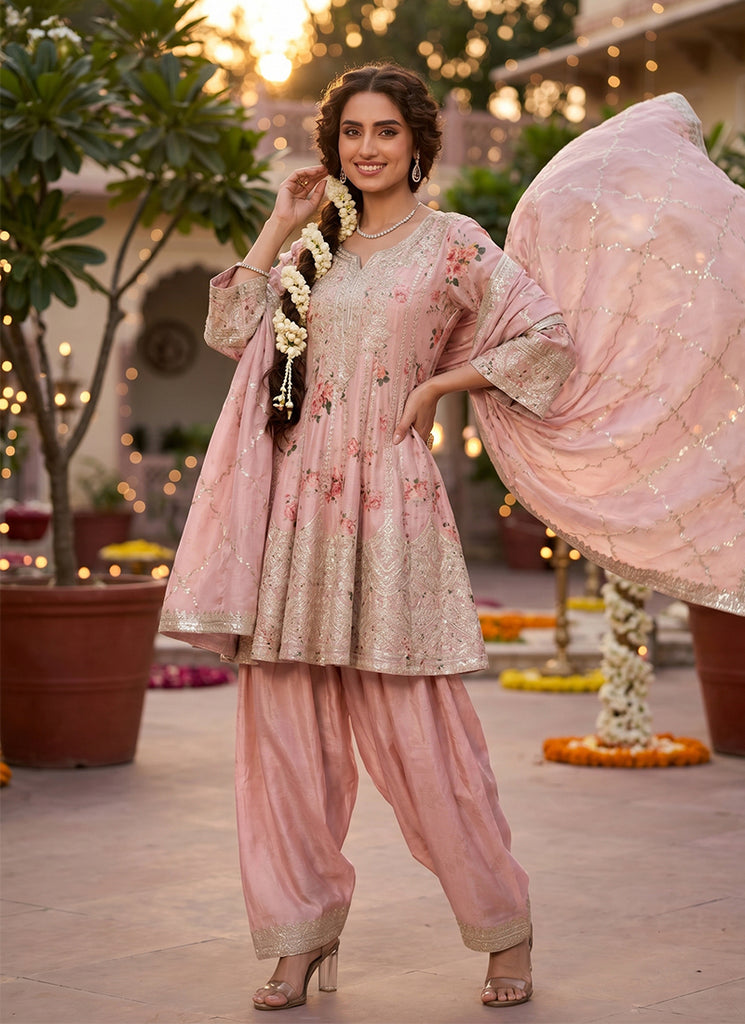 Buy Anarkali Style Patiala Suit