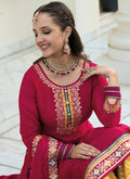 Maroon Gharara Style Suit In USA