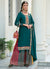 Turquoise Multi Embroidery Traditional Gharara Style Suit