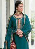 Turquoise Gharara Style Suit In USA UK