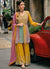 Yellow And Pink Multi Embroidery Wedding Gharara Suit