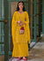 Yellow Mirror Work Embroidered Festive Sharara Style Suit