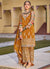 Yellow Multi Embroidery Traditional Pant Style Suit