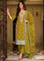 Yellow Sequence Embroidery Designer Pant Style Suit