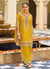 Yellow Multi Embroidery Traditional Pant Style Suit