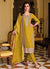 Yellow Sequence Embroidery Designer Pant Style Suit