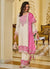 White And Pink Multi Embroidered Traditional Salwar Kameez