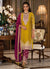 Yellow And Wine Designer Embroidery Salwar Kameez