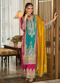 Buy Turquoise Multicolored Traditional Embroidery Palazzo Suit In Australia With Free International Shipping.
