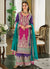 Pink Multicolored Traditional Embroidery Palazzo Suit