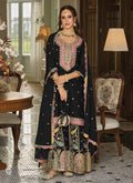 Black Resham Thread Multi Embroidery Palazzo Suit