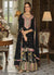 Black Resham Thread Multi Embroidery Palazzo Suit