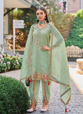 Shop Latest Indian Clothes Collection Of Pale Green Punjabi Suit Online In Australia, New Zeland, Germany & worldwide free shipping at affordable price order today.
