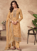 Pastel Yellow Sequence Embroidery Salwar Kameez