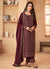 Maroon Sequence Embroidery Pant Style Suit