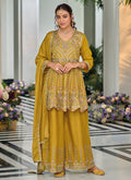 Yellow Multi Embroidery Sharara Style Suit