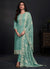 Sky Blue Embroidery Straight Cut Pant Style Salwar Suit