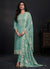 Sky Blue Embroidery Straight Cut Pant Style Salwar Suit