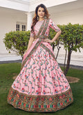 Pink Multi Embroidery Festive Lehenga Choli