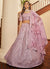 Pink Sequence Embroidery Wedding Lehenga Choli