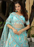 Buy Aqua Blue Lahenda Choli 