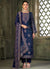 Blue Multi Embroidery Pashmina Salwar Kameez Suit