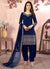 Blue Mirror Work Punjabi Suit