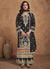 Black Thread Embroidery Palazzo Style Suit