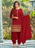 Red Sequence Embroidered Patiala Suit