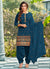 Turquoise Sequence Embroidered Patiala Suit
