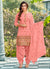 Peach Sequence Embroidered Patiala Suit