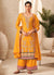 Yellow Multi Embroidery Afghani Style Suit