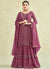 Mauve Sequence Embroidery Anarkali Gown