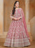 Pink Embroidery Festive Anarkali Suit