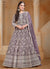 Purple Embroidery Festive Anarkali Suit