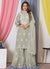 Pale Green Lucknowi Thread Embroidery Palazzo Suit