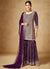 Purple Sequence And Zari Embroidery Gharara Suit