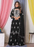 Black Lucknowi Thread Embroidery Palazzo Suit