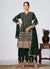 Green Multi Embroidery Traditional Palazzo Style Suit