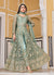 Sea Green Embroidered Designer Anarkali Lehenga/Pant Suit