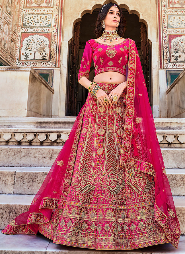 Classy Red Designer Indian and Pakistani Bridal Lehenga choli with  Embroidery 