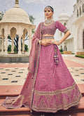 Purple Embroidery Festive Lehenga Choli