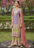 Lavender And Peach Mirror Work Embroidery Palazzo Suit