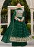 Green Sequence Embroidery Festive Palazzo Suit