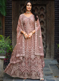 Rose Pink Embroidery Wedding Anarkali Suit