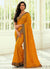 Yellow Sequence Embroidery Wedding Silk Saree