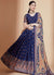 Royal Blue Crochet Embellished Digital Printed Lehenga Choli