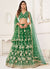 Green Traditional Embroidered Wedding Lehenga Choli