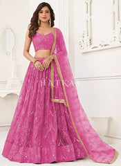 Salmon Pink Traditional Wedding Lehenga Choli