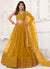 Yellow Traditional Embroidered Wedding Lehenga Choli